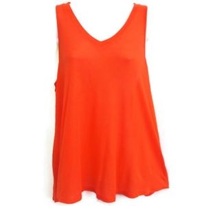 Tresics Soft Knit Neon Bright Orange Tank Top Super Soft M Medium